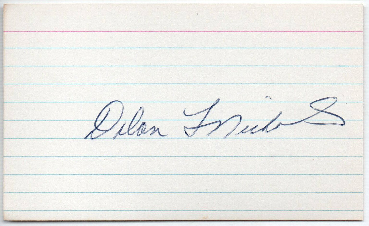 Lot of 5 Dolan Nichols d.1989 Chicago Cubs 1958 Signed 3x5 Index Cards 145593