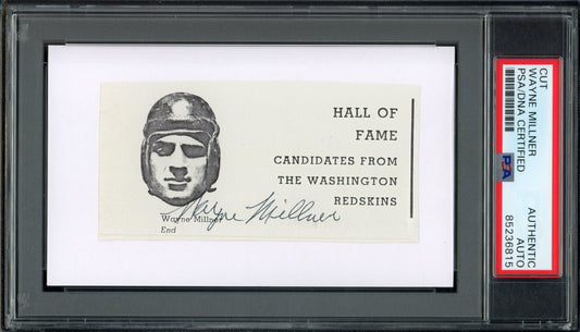 Wayne Millner HOF Signed/Auto Cut Photo on 3x5 Card Redskins PSA/DNA 188286