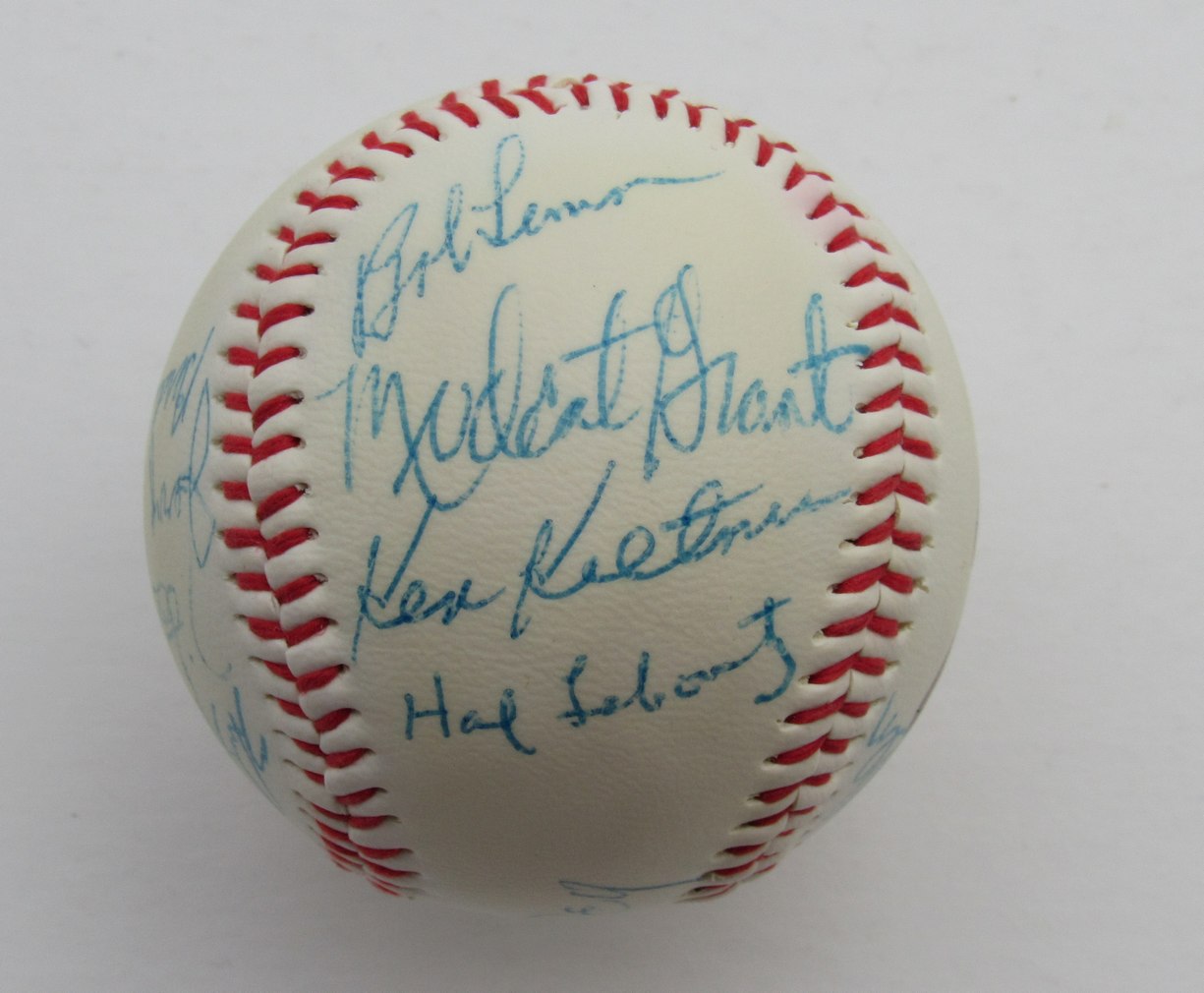 Cleveland Indians Team Autographed by 15 Players Indians Logo Baseball 180626