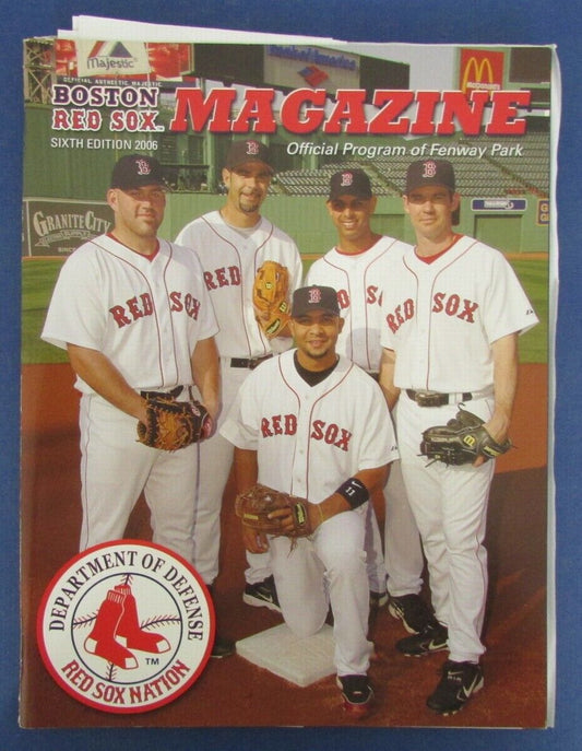 2006 Boston Red Sox Official Program 6th Ed Lowell Loretta Gonzalez Cora 124041