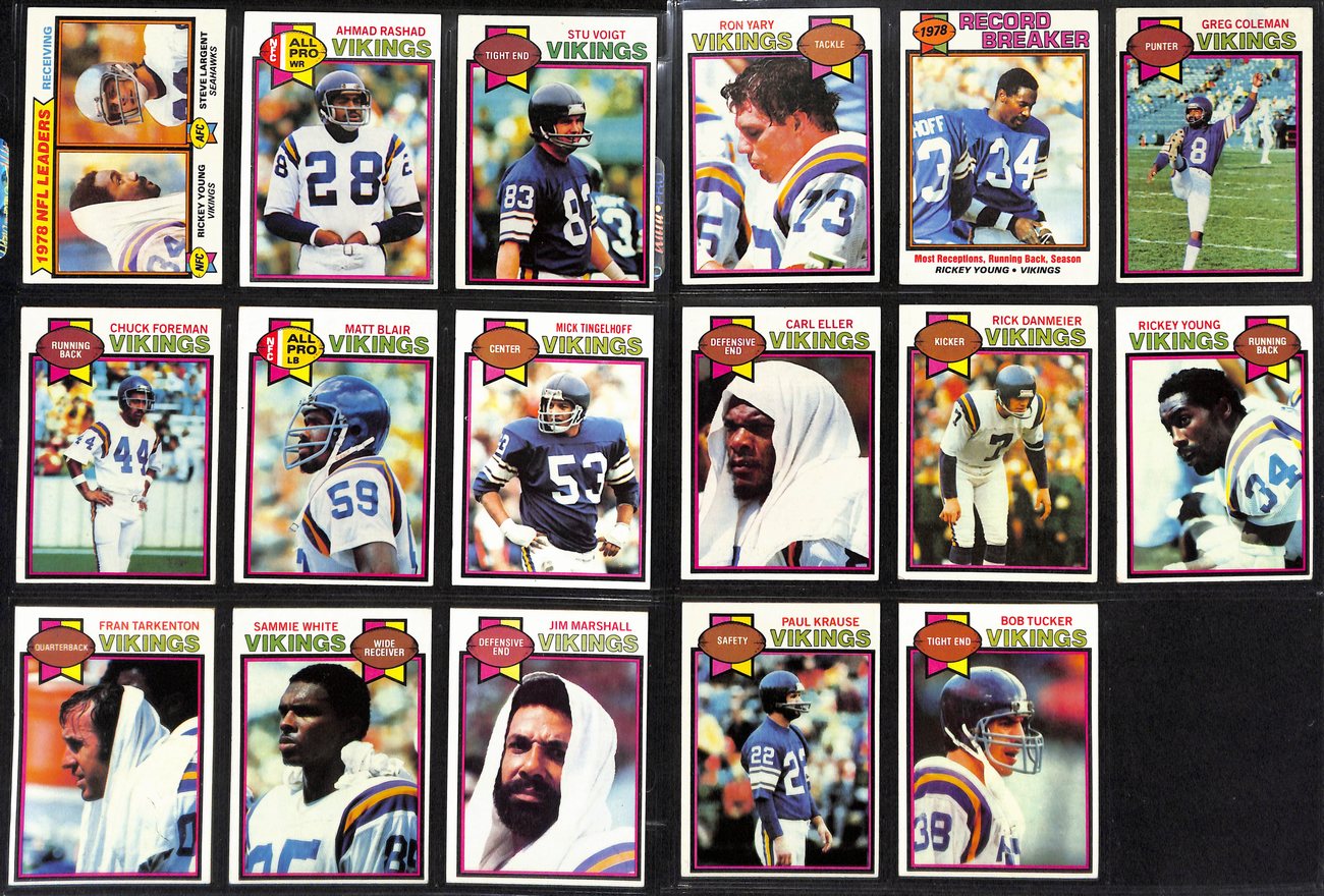 1979 TOPPS Football Minnesota Vikings  Complete Team Set 17/17 Cards 189278