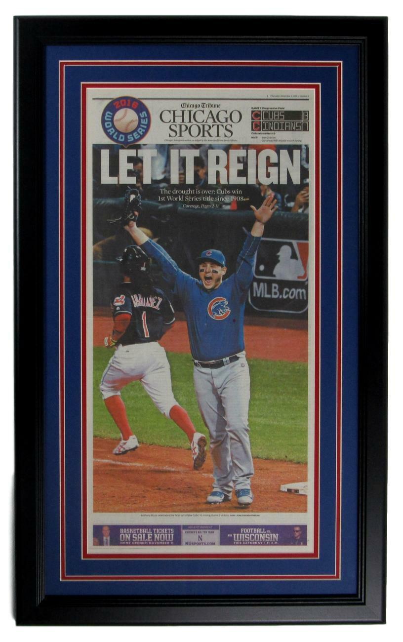 Chicago Tribune Newspaper 2016 Chicago Cubs World Series Champs Framed 152282