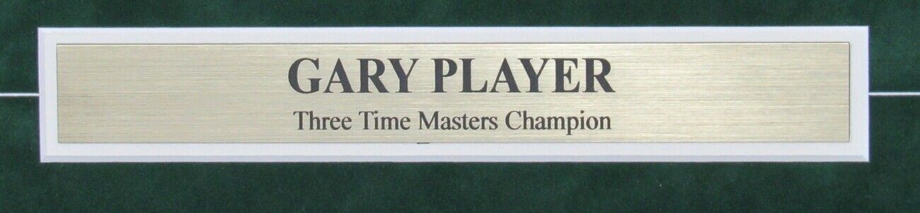 Gary Player Autographed/Signed 2016 Masters Flag framed JSA 130162