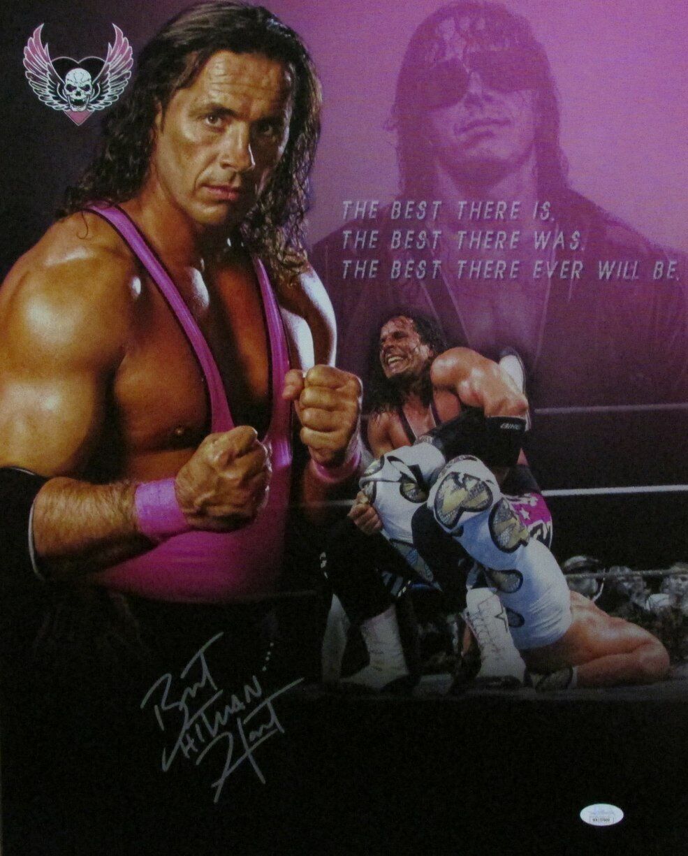 Bret Hart WWF Champion Autographed 16x20 Photo JSA