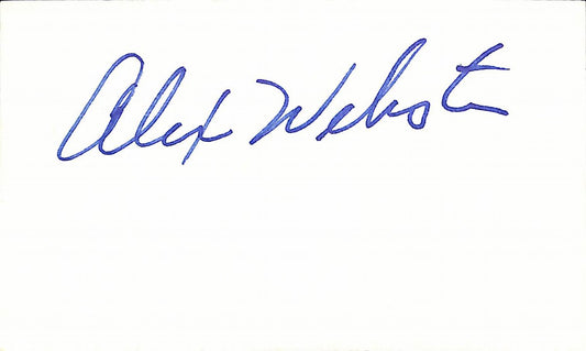 Alex Webster New York Giants Signed/Autographed 3x5 Index Card 189488