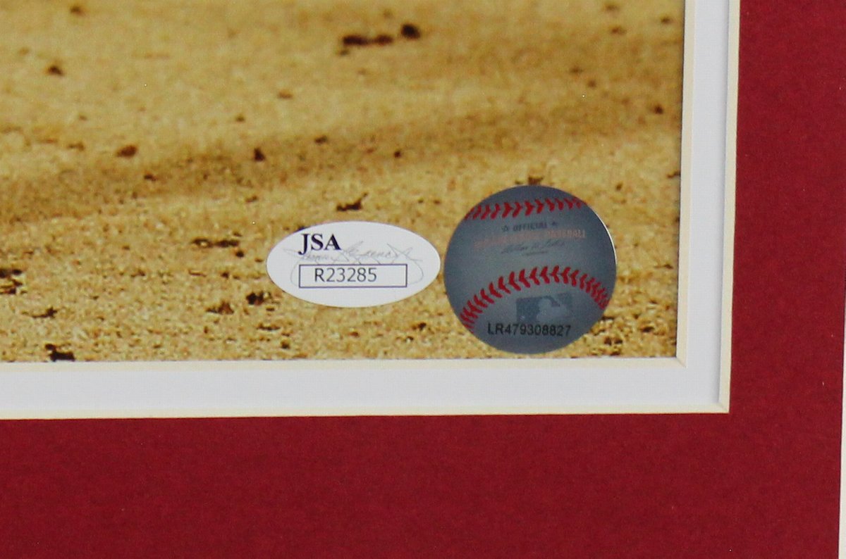 Cole Hamels Phillies Autographed 16x20 2008 World Series Photo Framed