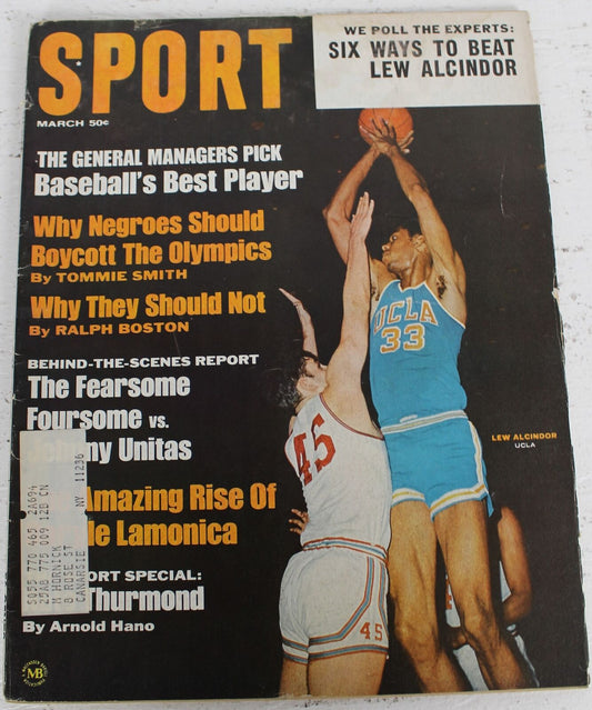 1968 Sport Magazine March Lew Alcindor UCLA on Cover  136101