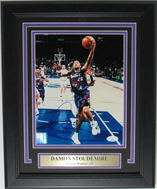 Damon Stoudamire Toronto Raptors Signed/Autographed 8x10 Photo Framed JSA 161514