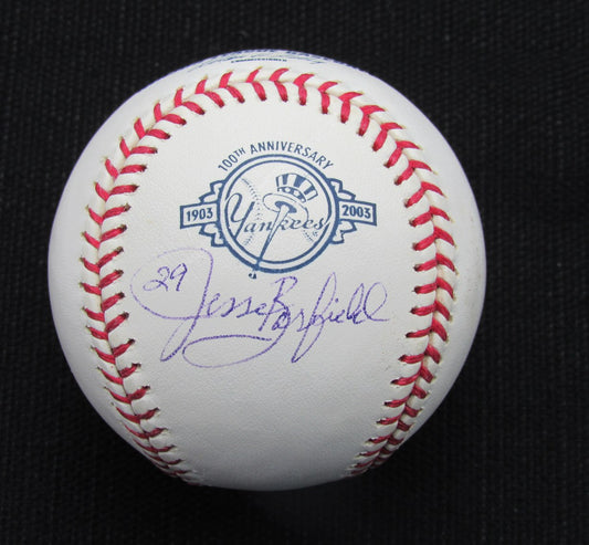 Jesse Barfield Signed/Auto Yankees 100th OML Baseball JSA 186963