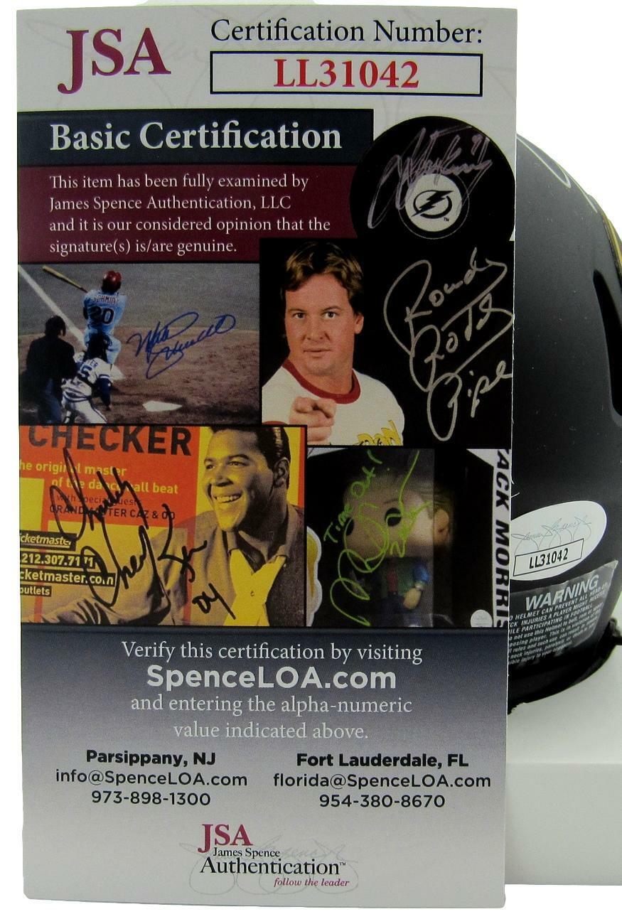 John Kuhn Signed/Auto Packers Black Eclipse Mini Football Helmet JSA 156762