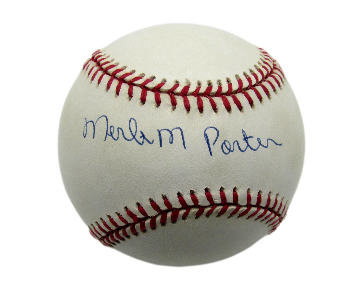 Merle Porter Signed OAL Baseball Negro League Kansas City Monarchs PSA/DNA