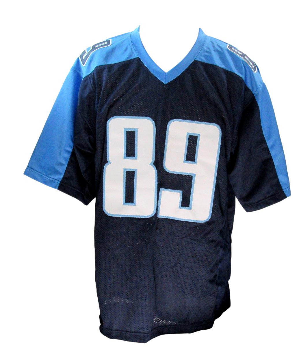 Frank Wycheck Signed/Autographed Blue Custom Football Jersey Titans JSA 192199