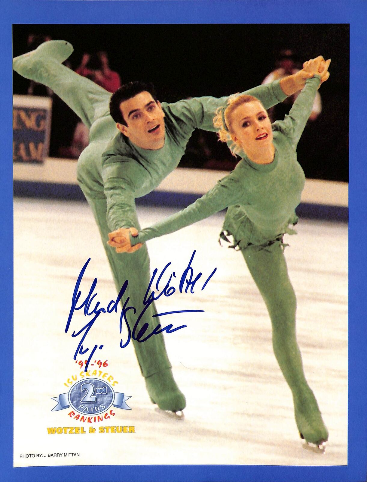 Mandy Wotzel/ Ingo Steuer 1998 Olympic Bronze Medalist Signed 8x10 Photo 180582