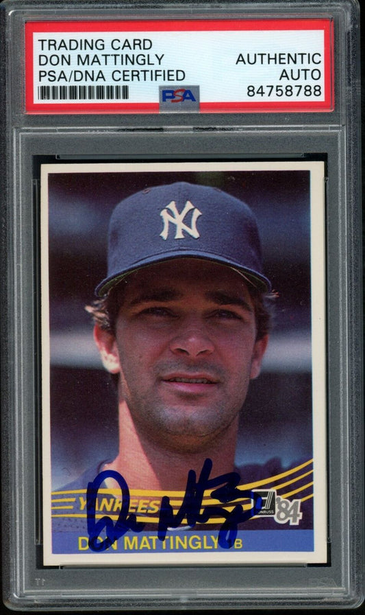 1984 DONRUSS Don Mattingly #248 Authentic Card Signed New York Yankees PSA/DNA