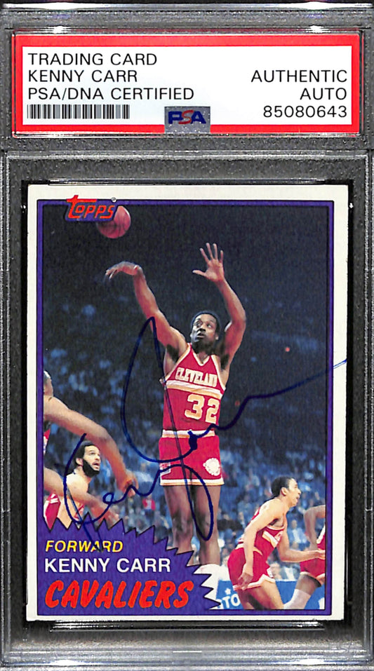 Kenny Carr Signed 1981 Topps Card #72 Cleveland Cavaliers PSA/DNA 185088