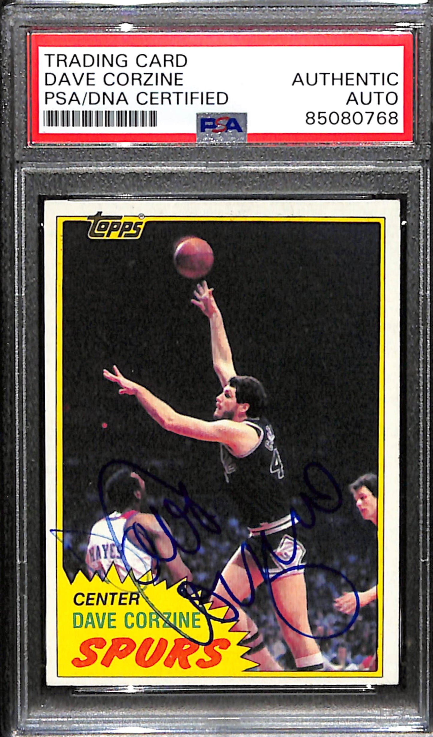 Dave Corzine Signed 1981 Topps Card #101 San Antonio Spurs PSA/DNA 183791