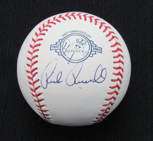 Rick Reuschel Signed/Auto Yankees 100th OML Baseball JSA  186845