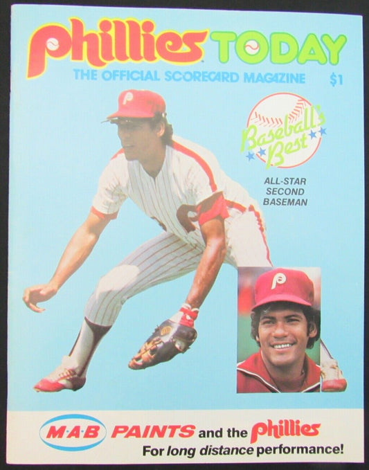 1982 Phillies Scorecard/Program Magazine vs. Reds Unscored Trillo  157822