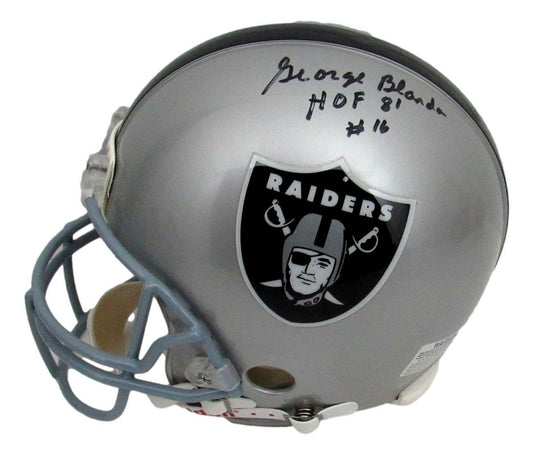 George Blanda HOF Signed Raiders Full Size Proline Authentic Helmet JSA 158795