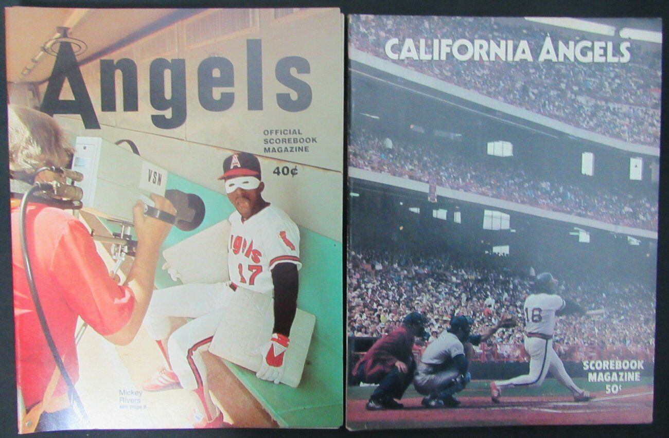 Lot of 19 California Angels 1974 to 1978 Official Game Programs 154317