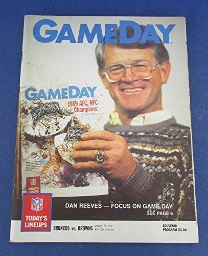 Vintage 1/14/1990 Broncos Vs. Cleveland AFC Championship Game Program 123868