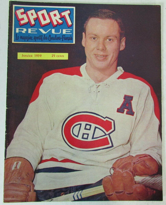 Sport Revue Magazine Jan. 1959 Tom Johnson Montreal Canadiens Cover 147076