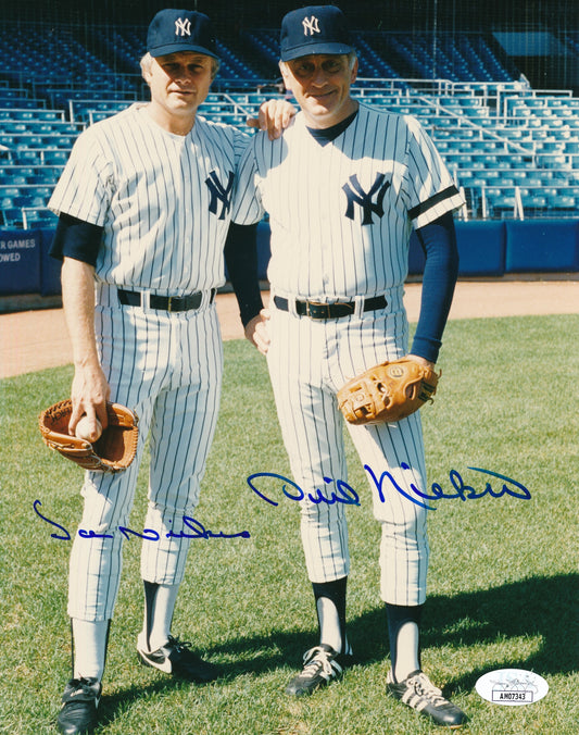 Phil Niekro HOF/Joe Niekro Dual-autographed 8x10 Photo Yankees JSA 183216