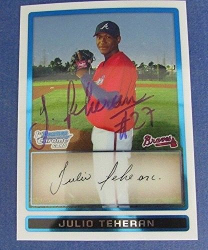 Julio Teheran Braves Signed/Autographed 2009 Bowman Chrome Baseball Card #BCP4