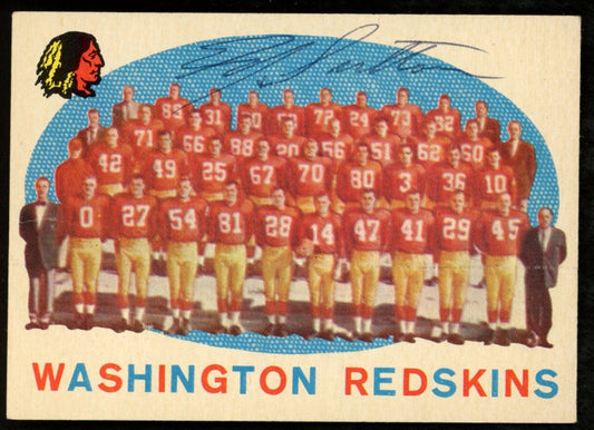 1959 TOPPS Football Card #91 Signed/Auto Ed Sutton Washington Redskins