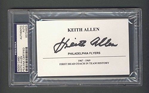 Keith Allen First Flyers Head Coach Signed Slab 3x5 Index Card PSA/DNA 133630