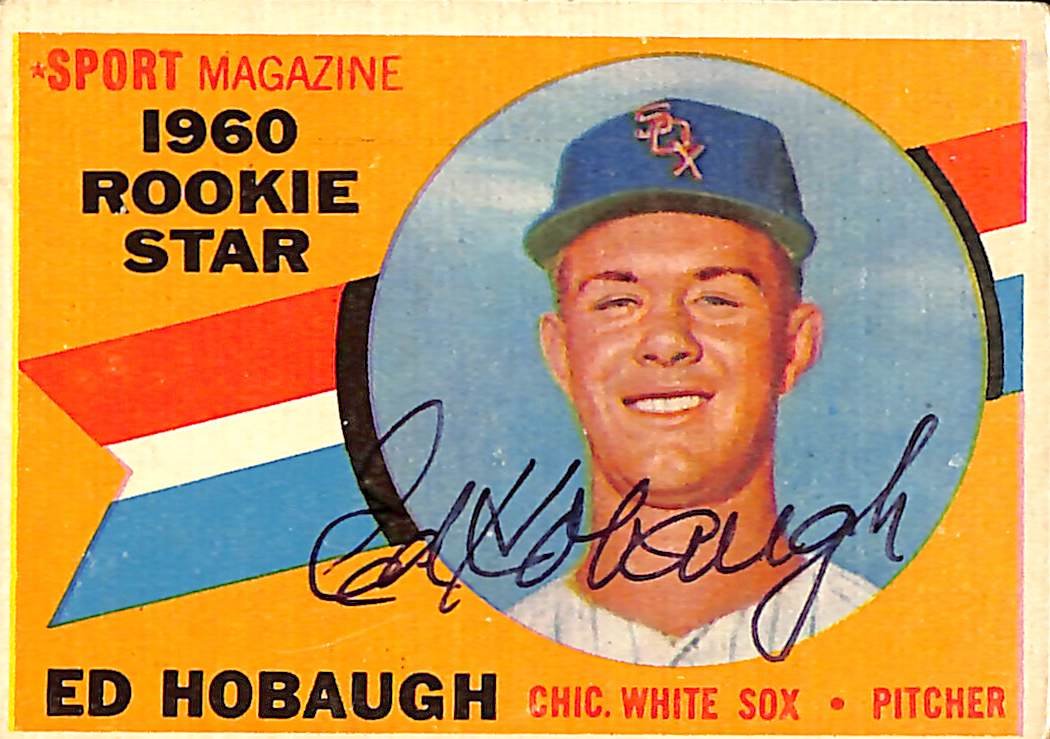 1960 TOPPS #131 Ed Hobaugh Chicago White Sox Signed/Auto Card 190969