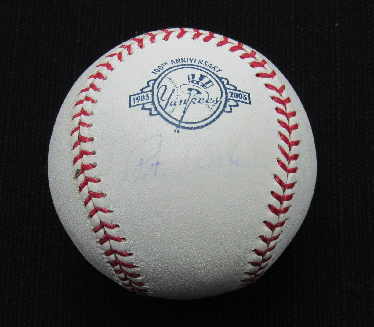 Pete Ward Signed/Auto Yankees 100th OML Baseball JSA  186896