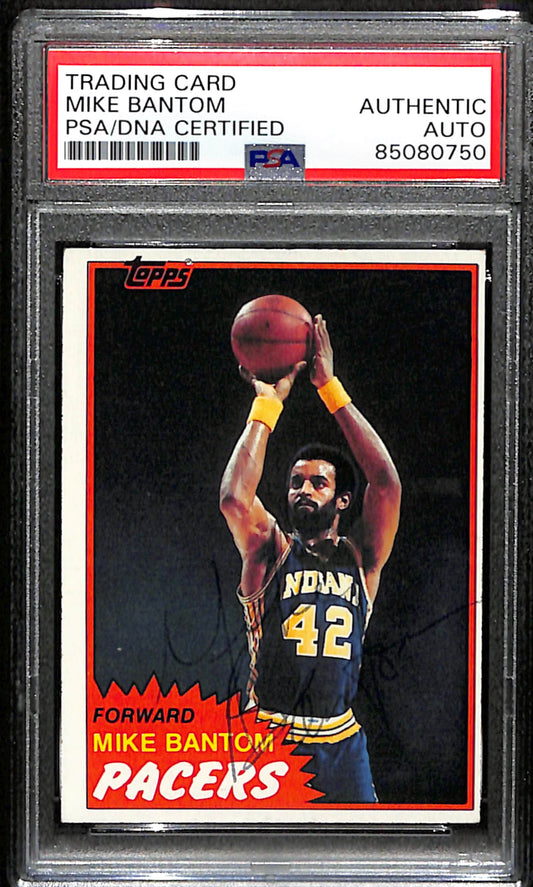 Mike Bantom Signed 1981 Topps Card #89 Indiana Pacers PSA/DNA 185755