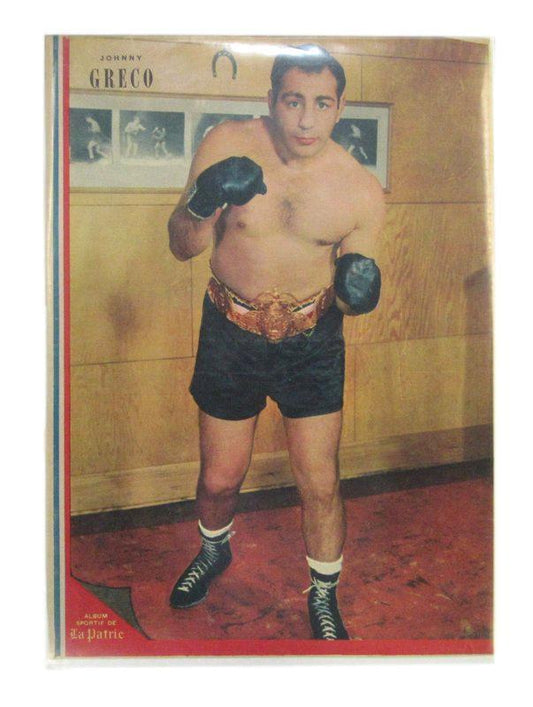 Johnny Greco Boxer 11x15 La Patrie Journal 1952 Sports Album Color Poster