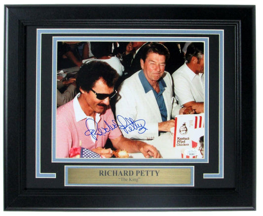 Richard Petty NASCAR Signed/Autographed 8x10 Photo Framed JSA 154403