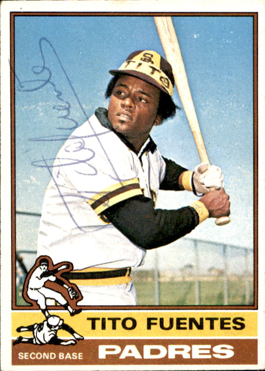 Tito Fuentes Autographed 1976 TOPPS Card #8 San Diego Padres 183492