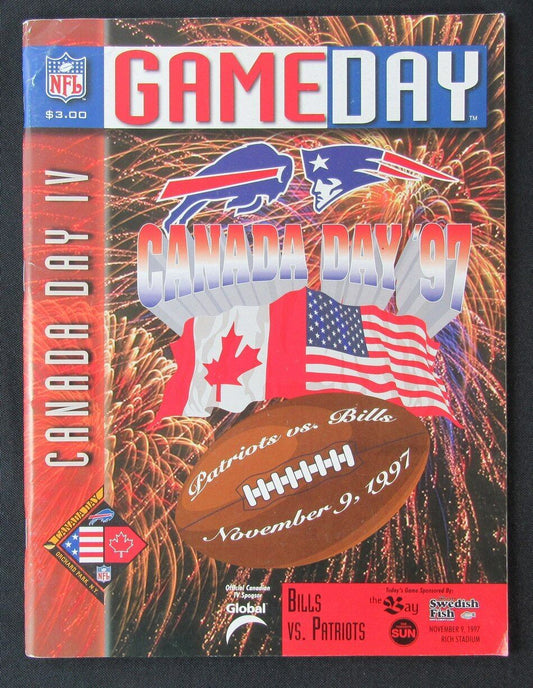 1997 Buffalo Bills vs. New England Patriots Program 11/09