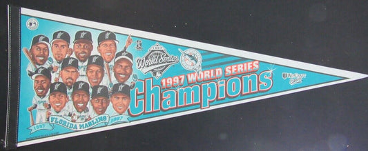 1997 Florida Marlins World Series Champion Characters Picture 30" Pennant 157972