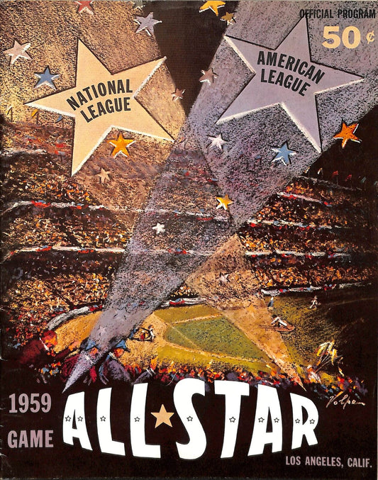 1959 MLB Baseball All Star Game Program Mantle/Musial/Berra/Mays/Aaron 180219