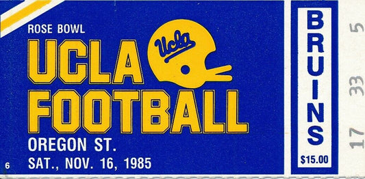 1985 UCLA Bruins vs. Oregon State Football Game Ticket Stub 148659