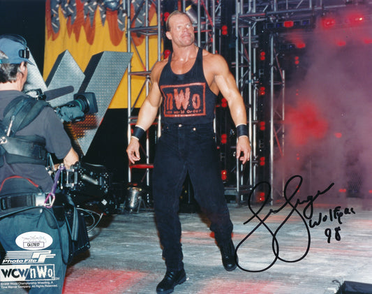 Lex Luger Signed/Inscribed "Wolfpac 98" 8x10 Photo Wrestler JSA 192955