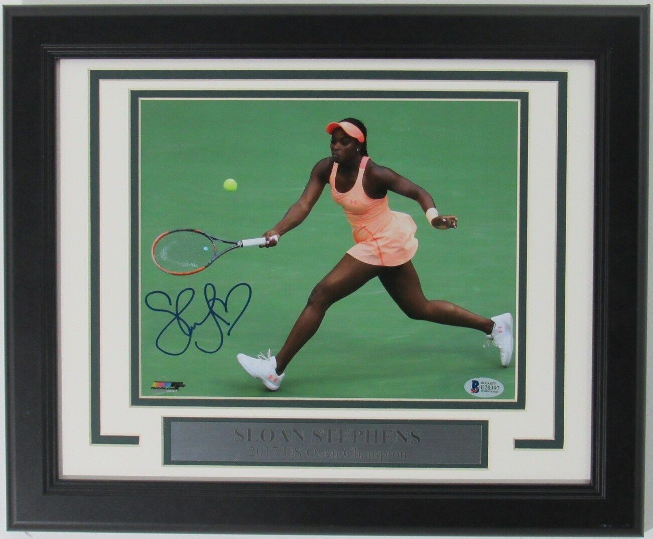 Sloan Stephens 2017 US Open Champ Signed 8x10 Photo Framed Beckett 158172