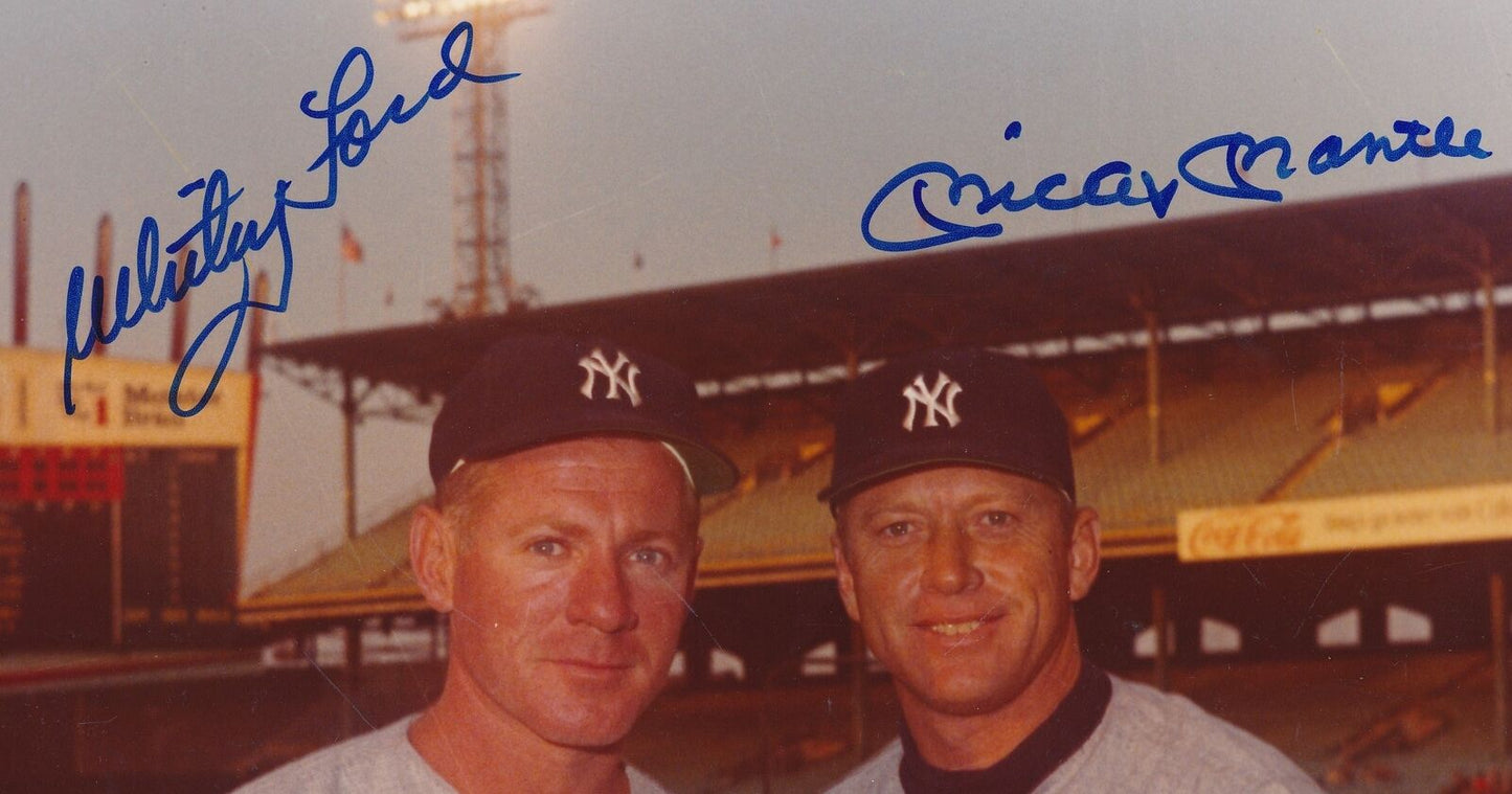 Mickey Mantle/Whitey Ford HOF Dual-Autographed 8x10 Photo Yankees 169451