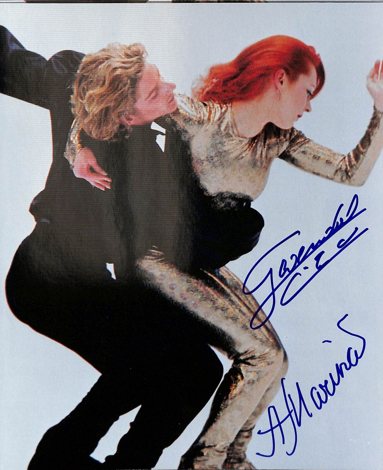 Gwendal Peizerat and Marina Anissina 2002 Gold Signed 8x10 Photo 180425