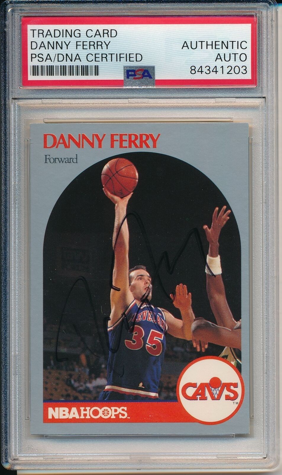 Danny Ferry Cavaliers Signed 1990 Hoops Rookie Card #406 PSA/DNA 163494