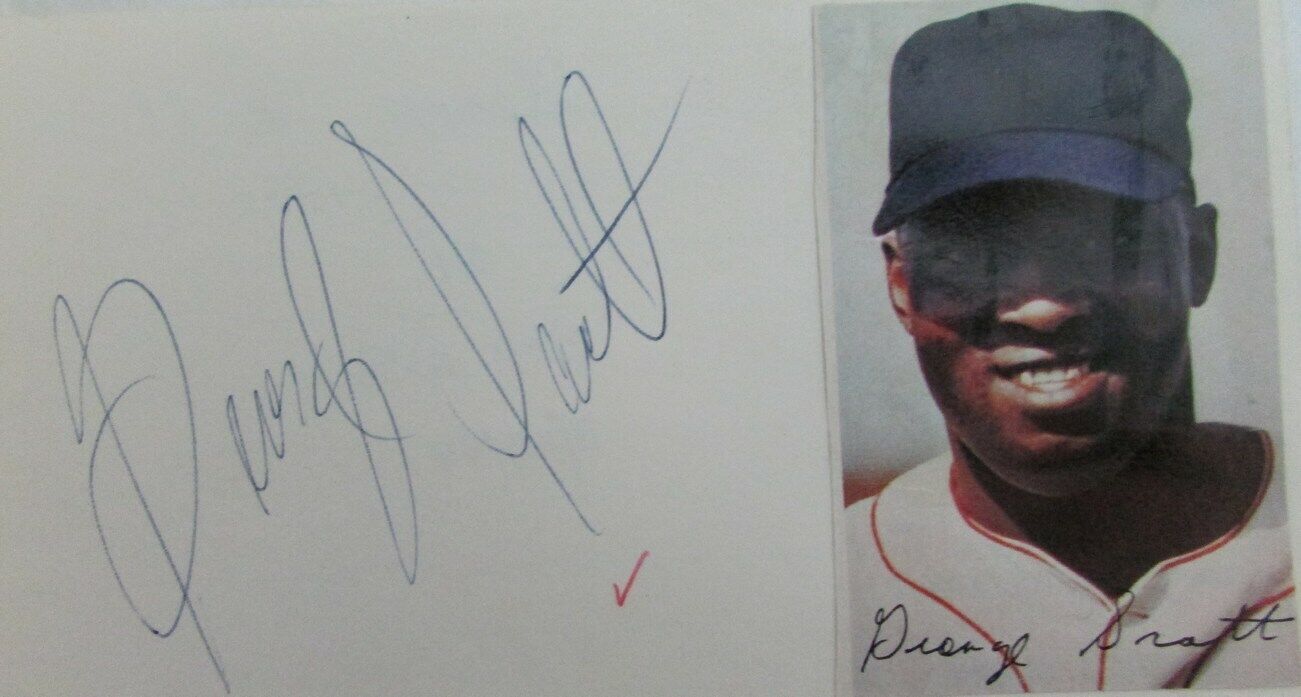George Scott 1967 Boston Red Sox Signed 3x5 Index Card with 5x7  Photo 158522