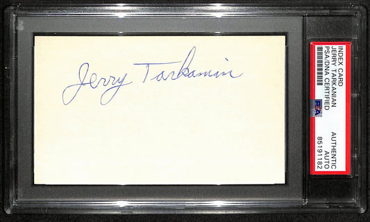 Jerry  Tarkanian HOF Signed/Auto 3x5 Index Card UNLV Coach PSA/DNA 188539