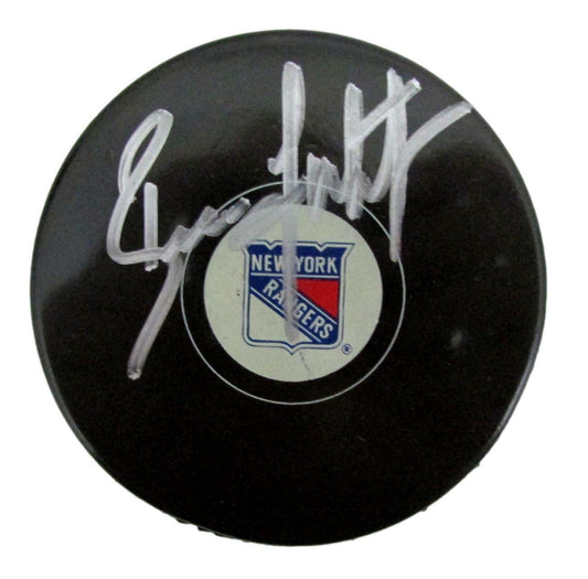 Brian Leetch HOF Signed/Autographed New York Rangers Hockey Puck PSA/DNA 158611