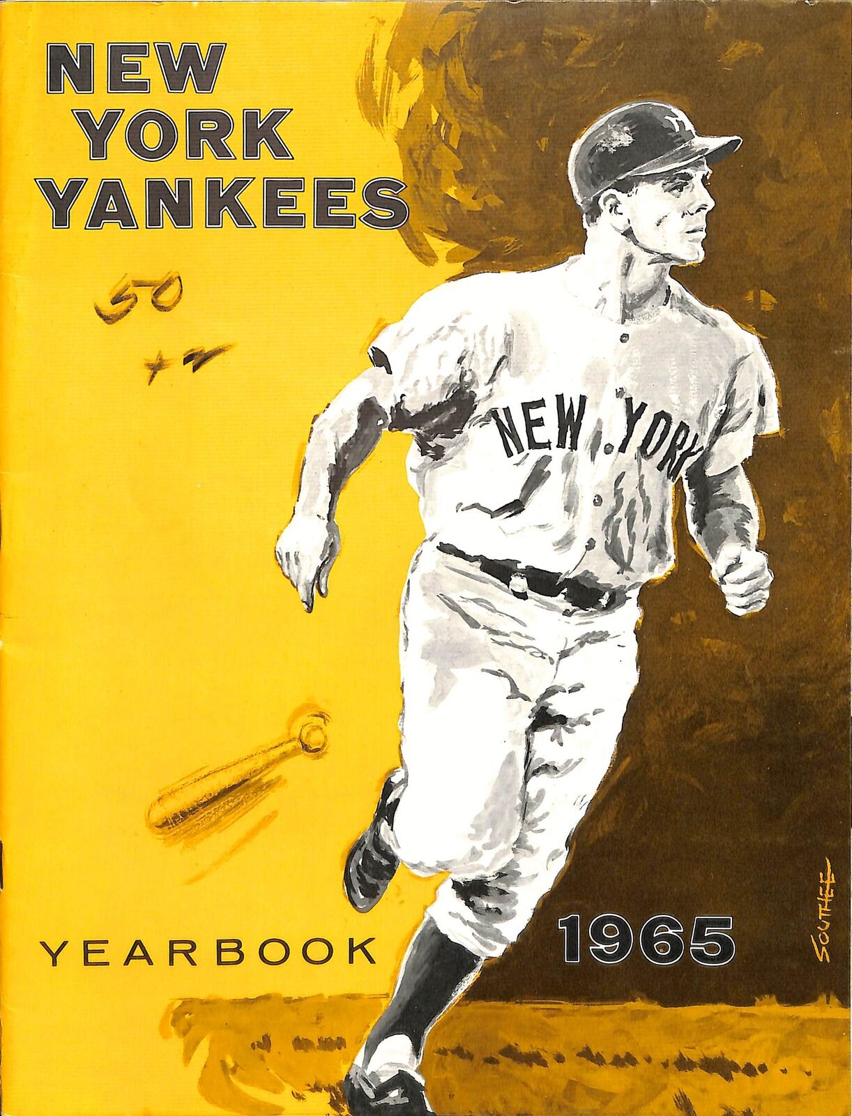 1965 New York Yankees Baseball Yearbook Mantle, Maris, Ford, Kubek, Tresh 180208