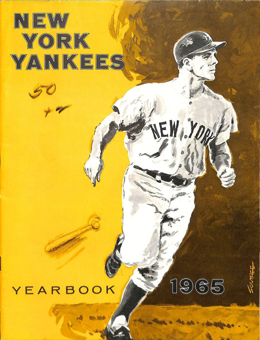 1965 New York Yankees Baseball Yearbook Mantle, Maris, Ford, Kubek, Tresh 180208